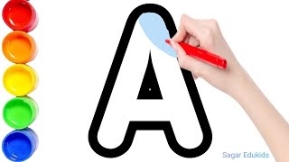 Alphabet, ABC song, ABCD, A to Z, Kids rhymes, collection for writing along dotted lines Sagar 321