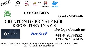 Creation Of Private ECR Repository  |GantaSoft | Best Devops Training in  KPHB HYD | Ganta Srikanth