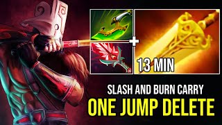 Juggernaut Radiance Build Slash and Burn Carry - Max Attack Speed One Jump Delete Rampage! | Dota 2