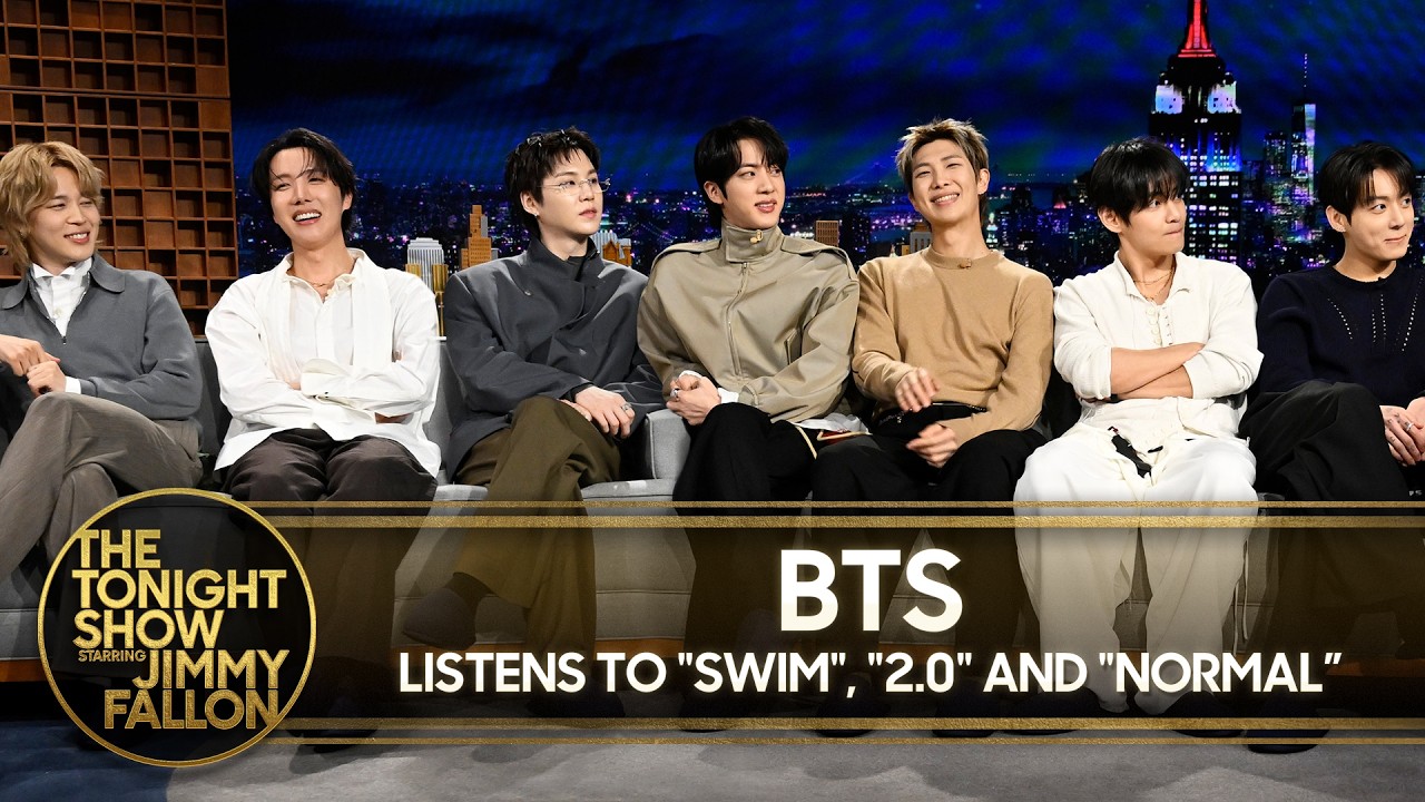 BTS Listens to "SWIM," "2.0" and "NORMAL" and Reveals the Meaning Behind Each Song | Tonight Show