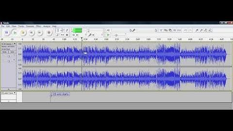 3: label track, cut section with Audacity