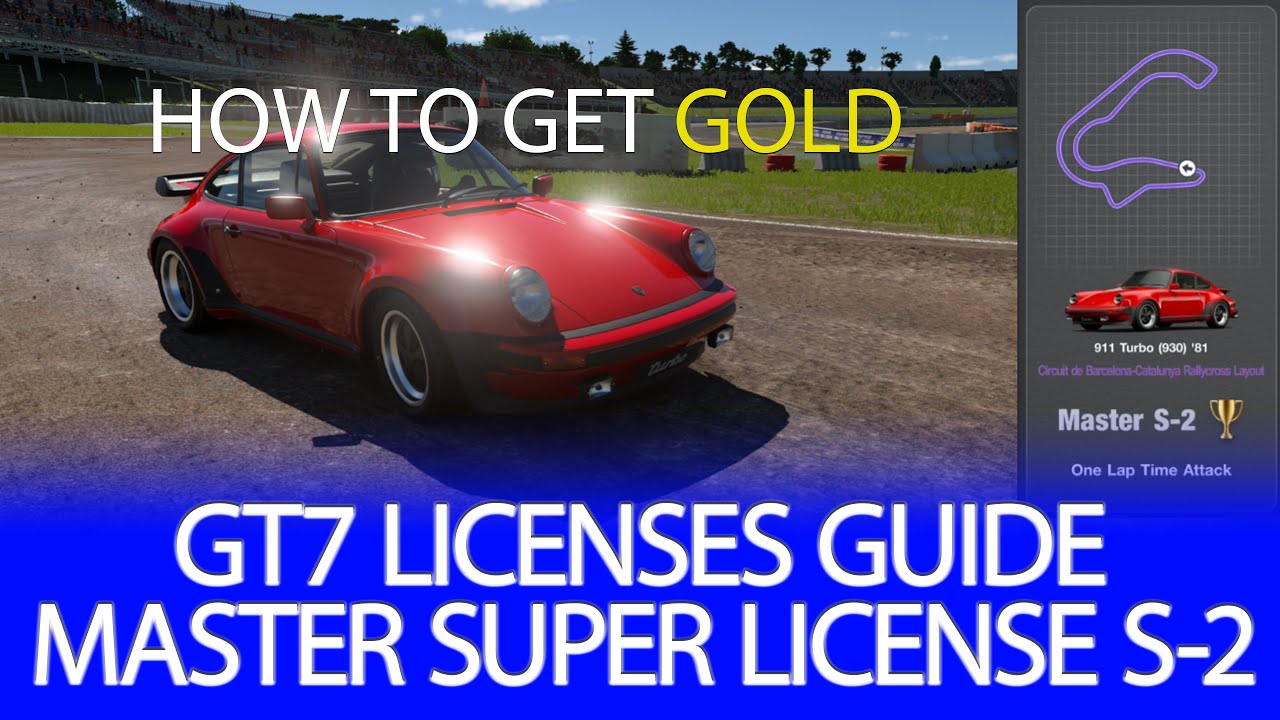 GT7 Master Super License S-2 - Gold Standard Step by Step Tutorial Guide - Catalunya in Porsche 911