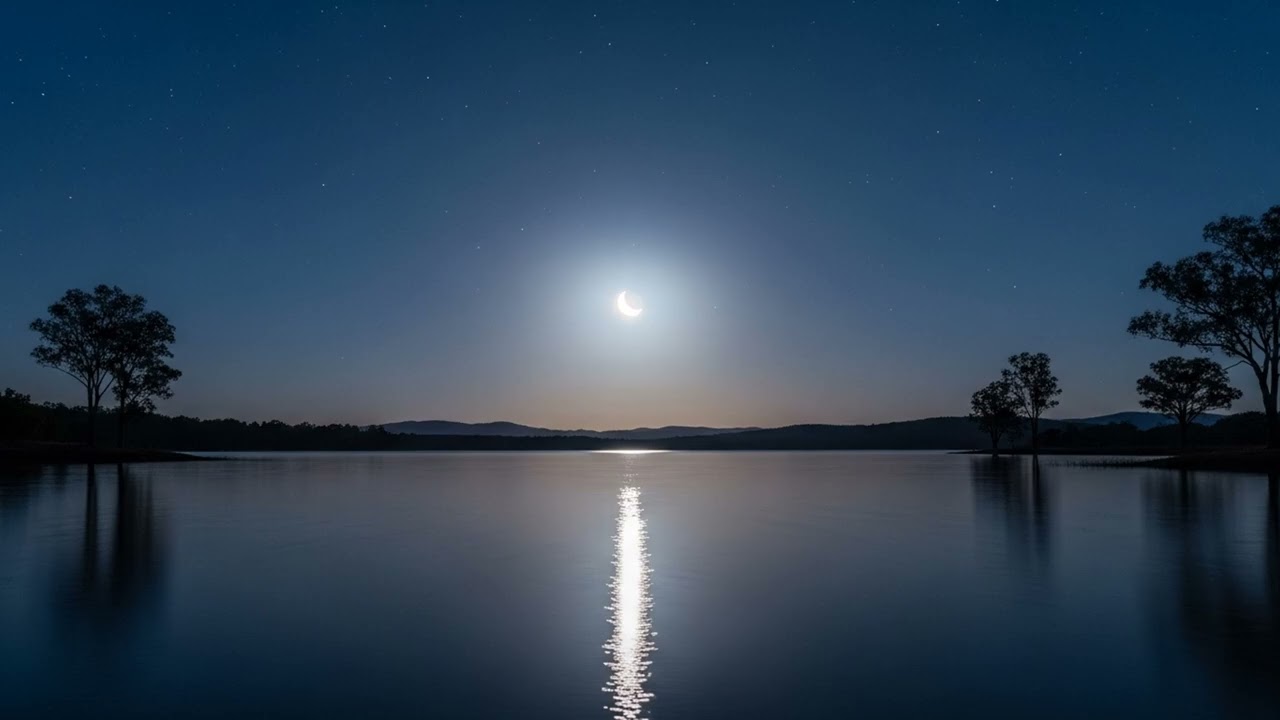 Moonlit Lake Relaxation 🌌 Calm Atmosphere