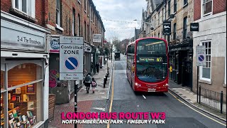 Discover North London aboard Bus W3 from Northumberland Park to Finsbury Park | Upper Deck Views 🚌