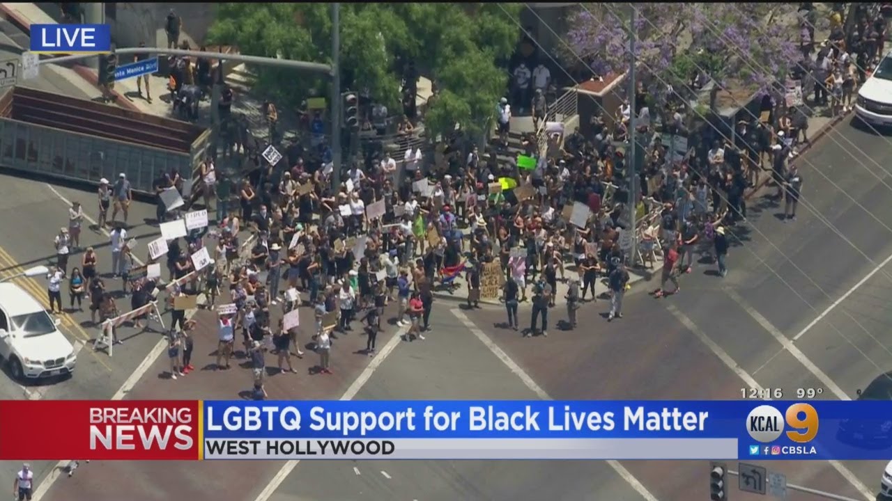 ⁣Protest Led By LGBTQ Support For Black Lives Matter Underway In West Hollywood