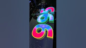 This LED signboard will change color by itself!#sign #signage #design #signagedesign #lightbox