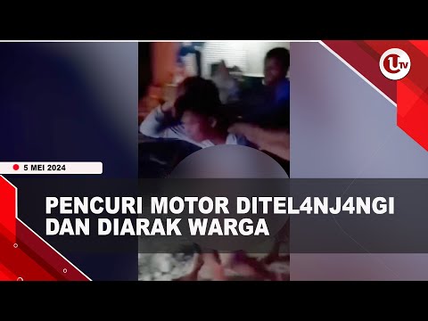 PENCURI MOTOR DIARAK TANPA BUSANA OLEH WARGA | U-NEWS