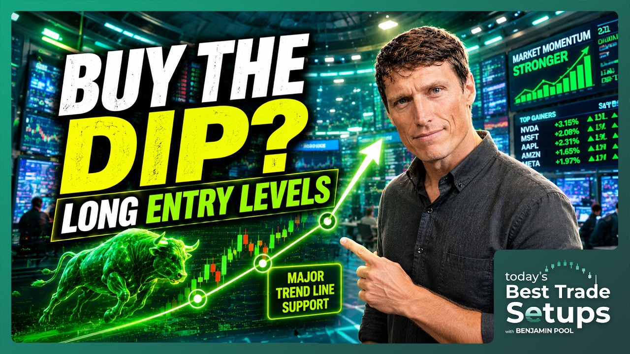 Market Hits Major Trend Line: Best Long Entries as Stocks Pull Back