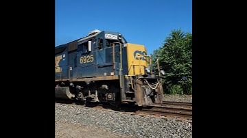 CSX Local train with one of the coolest slug sets on the railroad! #shorts #train #cool #local