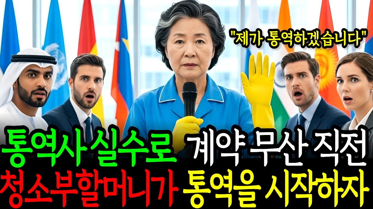 대규모 계약이 통역사 실수로 무산될 위기의 백만장자 재벌, 62살의 청소부가 계약 따내자 모두 경악하는데 | 오디오북 | 노후사연 | 감동사연 |