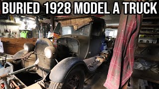 Saving A 1928 Ford Model A Pickup And An Old Harley From An Abandoned Garage