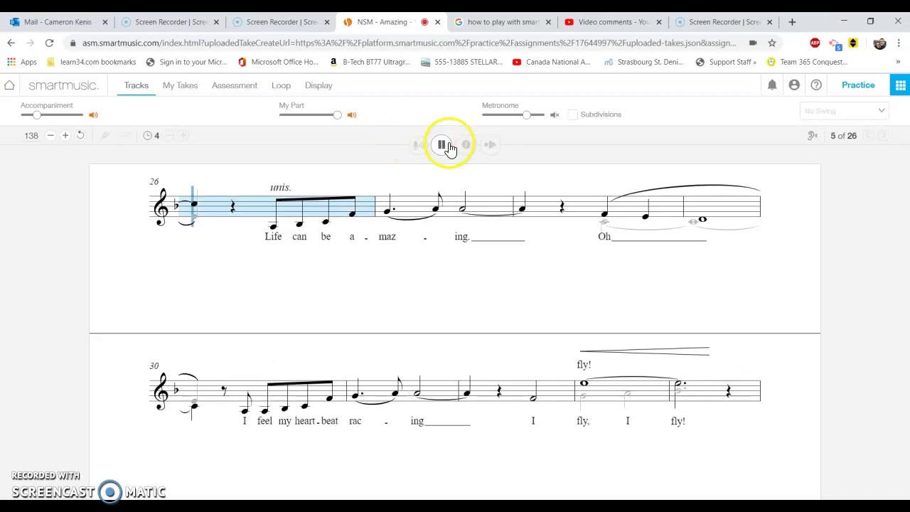 How to record and use smart music for choir - YouTube