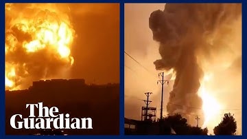 China floods: moment aluminium alloy plant explodes in Henan province