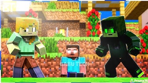 Alex defeated Zombozo to save Herobrine | Babu Tech | Prisma 3D Minecraft Animation