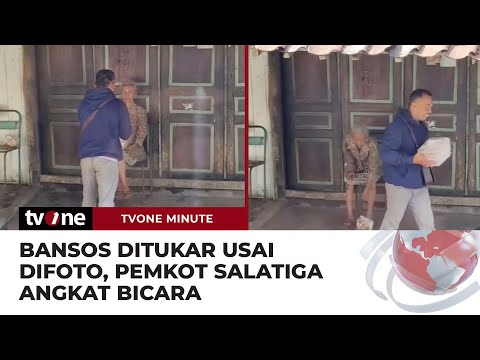 Viral Video Bansos Ditukar Usai Difoto, Pemkot Salatiga Bantah Terjadi di Wilayahnya | tvOne Minute