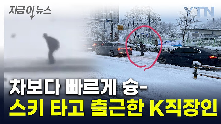 [지금이뉴스] 길이 없으면 뚫고...폭설에 스키 타고 출근한 K-직장인 정체 / YTN