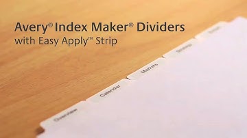 How to: Design & Apply Avery® Index Maker Dividers