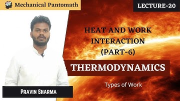 Lecture-20 | Types of Work | Heat & Work Interaction (Part-6) | Thermodynamics