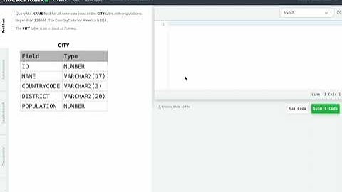 Hackerrank SQL Solution #2 Basic SQL - Revising the Select Query II