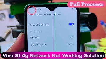Vivo S1 4G Network  Not Working Problem Solution || Vivo S1 No Service Problem Solution 2023