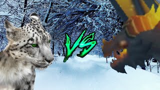 Побеждаю дракона в игре Snow Leopard Family Sim Online screenshot 1