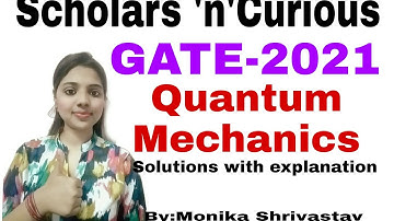 #GATE2021 Quantum Mechanics solutions Gate 2021 #gatephysics #quantum