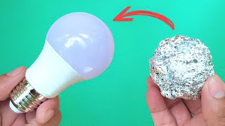 You will be amazed! Just take aluminum foil and a burnt out LED light bulb!