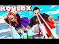 ROBLOX 2 PLAYER SUPER POWER TRAINING SIMULATOR with my LITTLE SISTER!