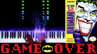 Batman: Return of the Joker (NES) - Game Over - Piano|Synthesia