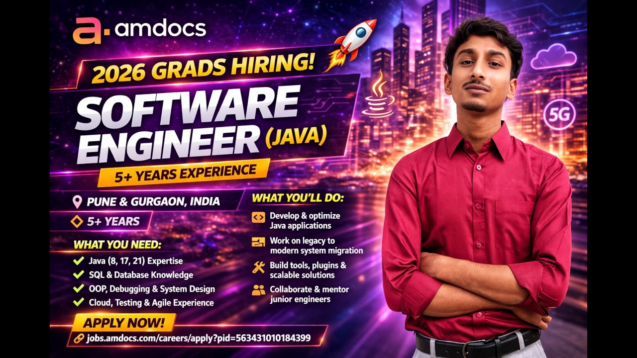 🚀 Software Engineer (Java) Hiring at Amdocs | Pune/Gurgaon | Apply Now ...