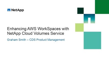 Enhancing AWS WorkSpaces with the NetApp Cloud Volumes Service