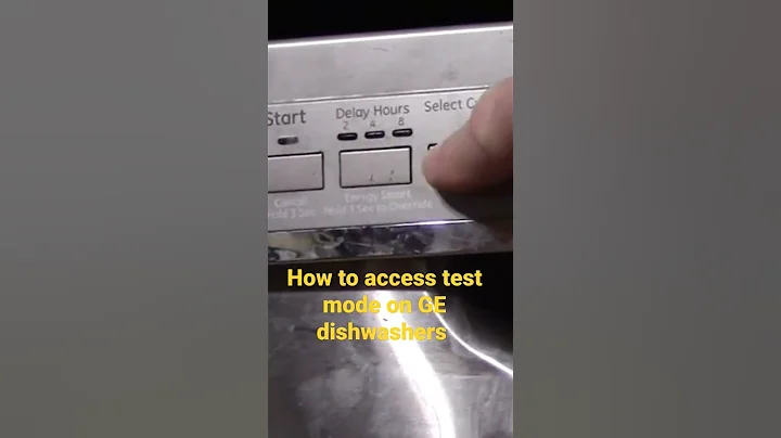 How to enter test mode on GE dishwashers.