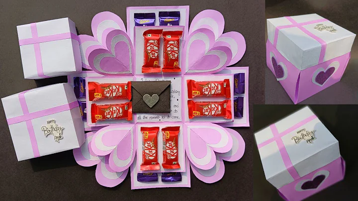 How to make 2 layers Chocolate Box || Chocolate Explosion Box for Birthday