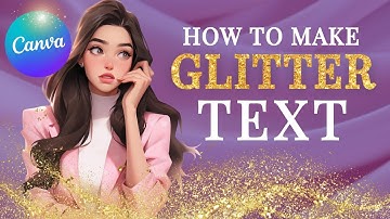 ✨ how to make glitter text with Canva? ✨ Secret tricks & hacks: Canva Free & Pro Tutorial