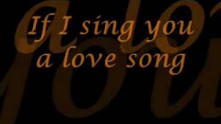 If i sing you a love song by Bonnie Tyler (lyrics) chords