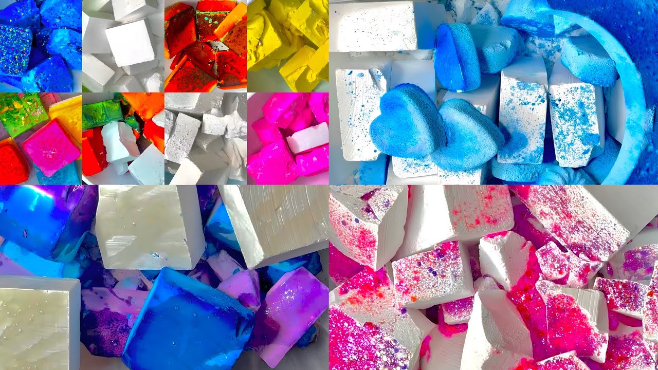 Colorful Powdery Gym Chalk Crush Edit - YouTube