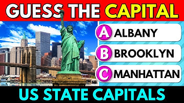Guess the US State Capitals 🗽🤔 | 50 State Capitals Quiz