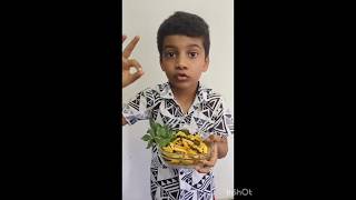 🍟Young Chef in Action | Homemade Breadfruit Chips #breadfruit chips #littlechef