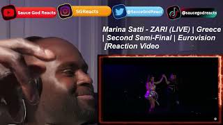 Marina Satti - ZARI (LIVE) | Greece 🇬🇷 | Second Semi-Final | Eurovision 2024 | REACTION