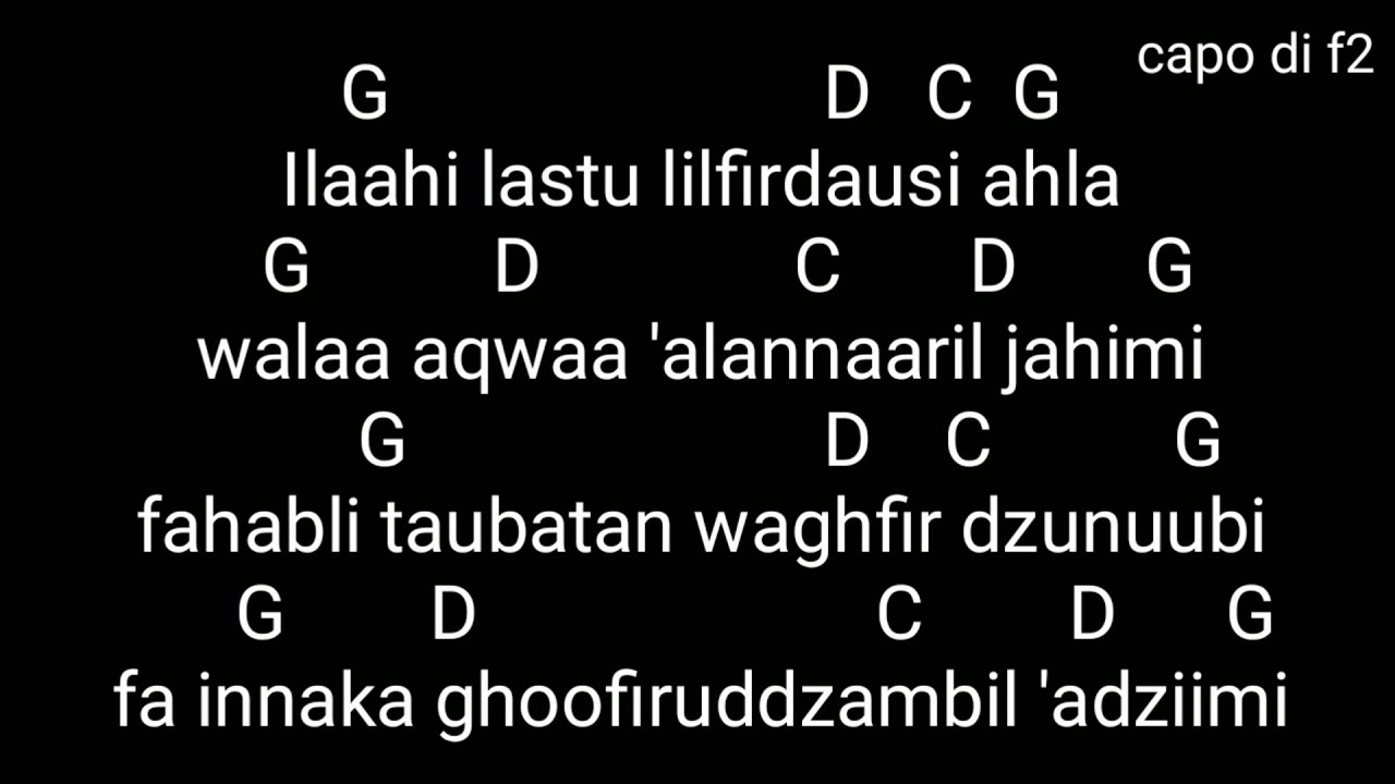 19+ Kunci gitar sholawat ilahilas tulil firdaus info