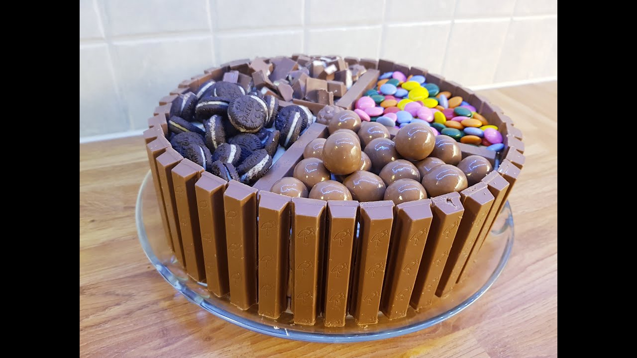 Kitkat cake with kinder frosting and oreo ( CC Romana / Norsk ) YouTube