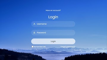 Login Form in HTML & CSS - Transparent Login Form