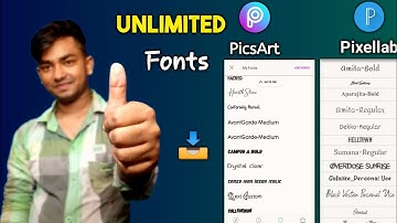 How To Install Custom Fonts In Picsart 🔥| How to make logo for youtube video | Pixellab Fonts⚡⚡
