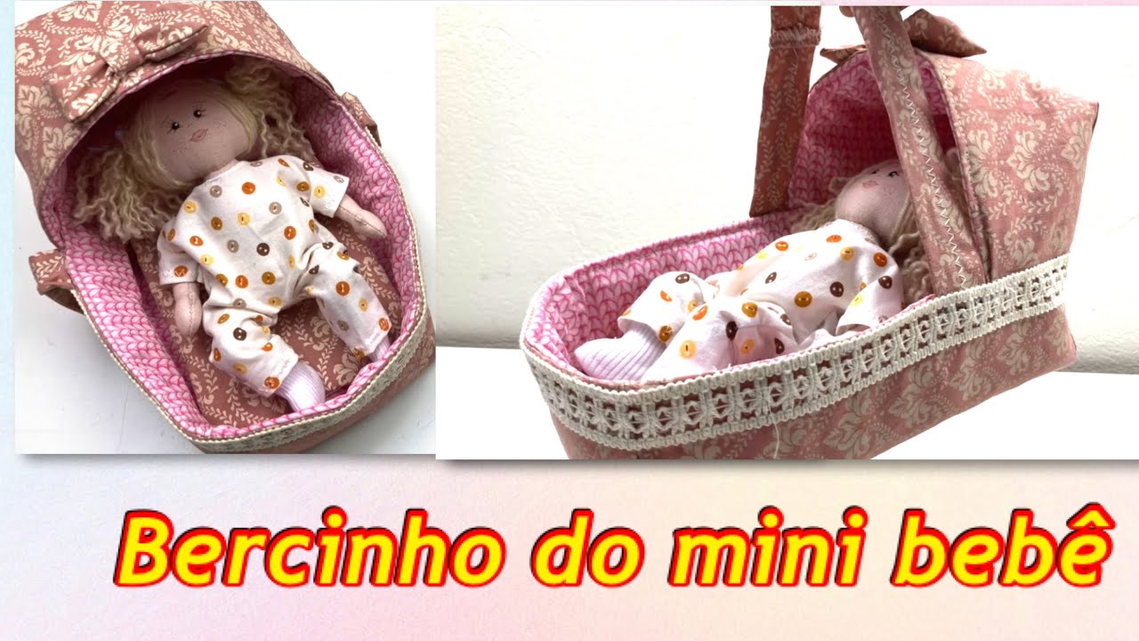Bercinho da mini boneca bebê articulada