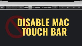 Disable TouchBar - EASY!