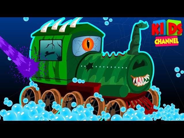 Car Wash Train | Halloween | Kindergarten Nursery Rhymes For Babies By Kids Channel class=