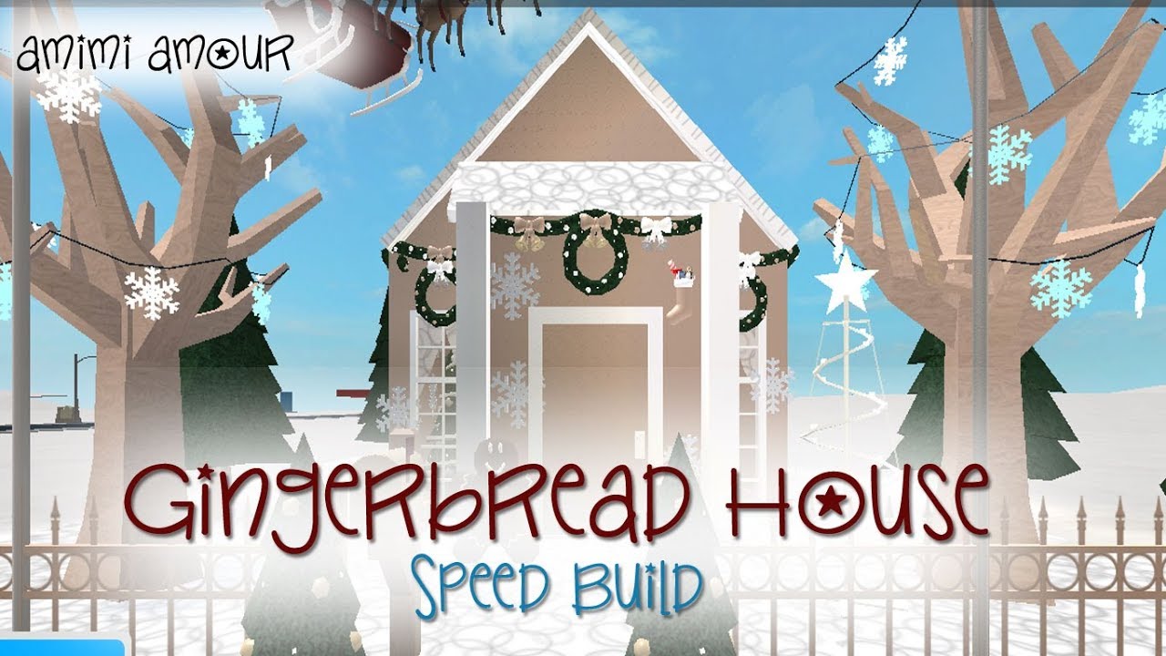 Welcome To Bloxburg Christmas Speed Build 2 Gingerbread House By Amimi Amour - roblox meepcity gingerbread house speed build