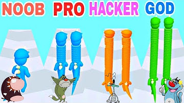NOOB vs PRO vs HACKER vs GOD Long Neck Run Oggy And Jack Voice