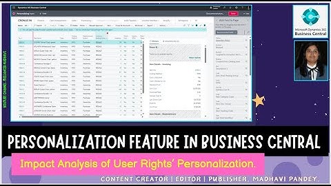 User Roles (Profile) in Business Central | Personalization Feature | Add Page Fields | Part-1