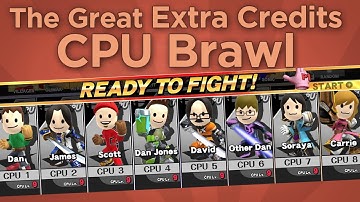 Smash Bros Wii U - The Great Extra Credits Staff CPU BRAWL - This Is Just Silly